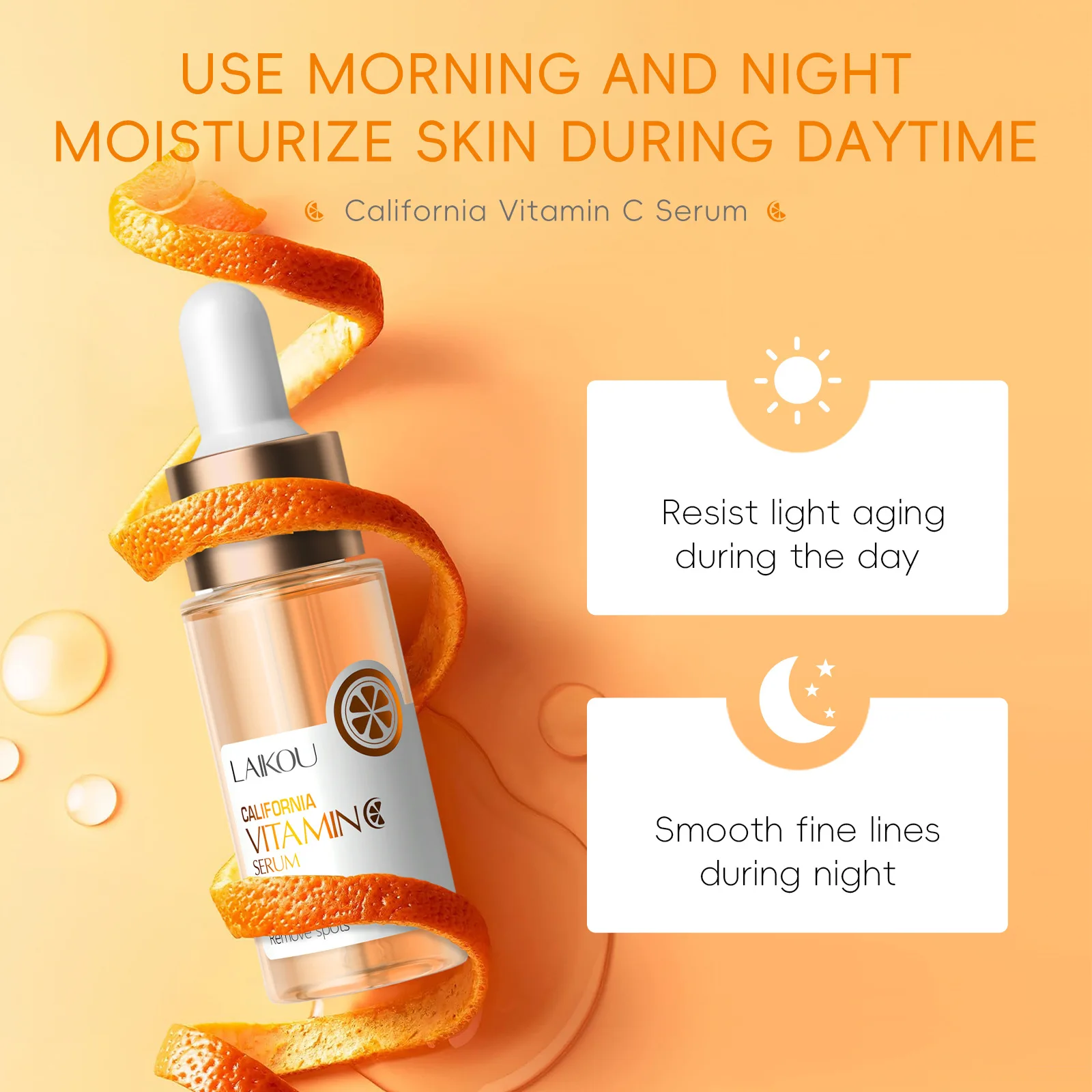 LAIKOU Vitamin C Essence 17ml Hydrating and Moisturizing VC Essence Cosmetics Brightening and Moisturizing