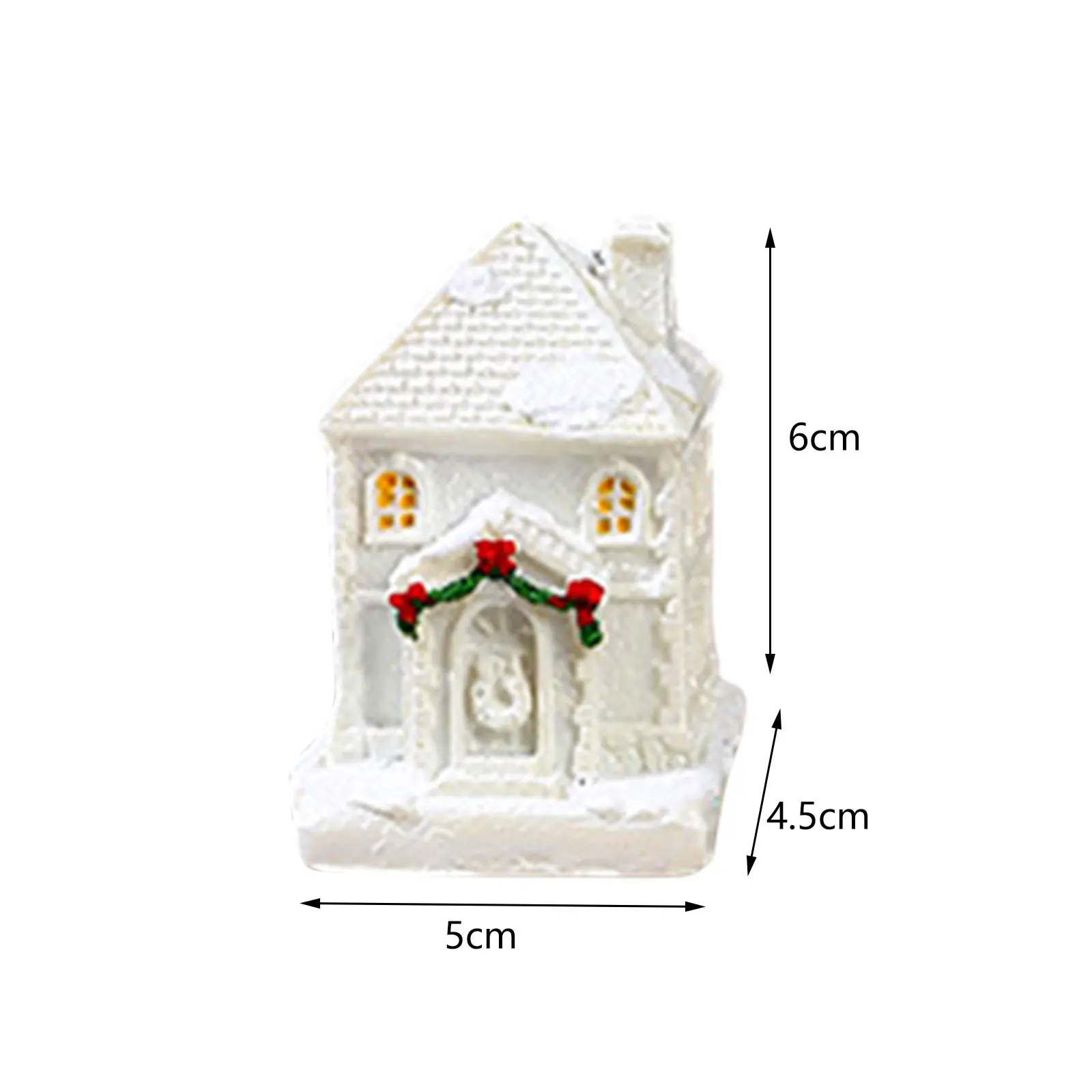 Christmas LED Light House Luminous Wooden Cabin Ornament Snow Scene Village Christmas Decoration For Home New Year