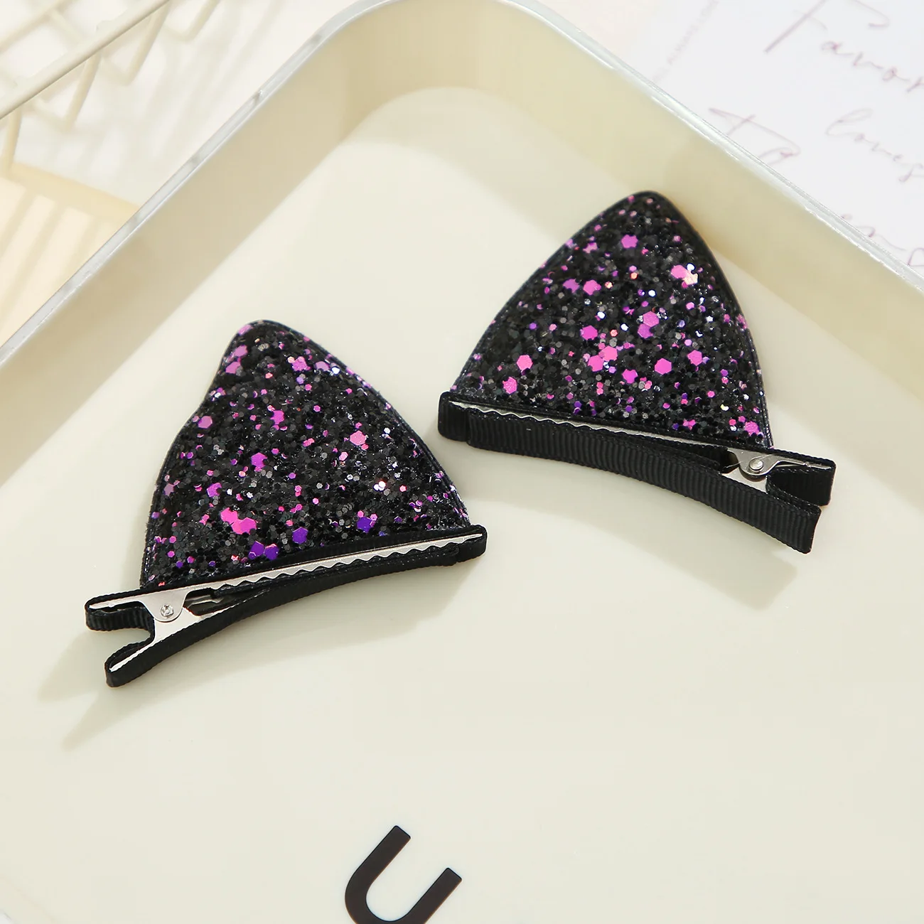 Barrettes cheveux oreilles de chat mignonnes princesse fille_voghion.com