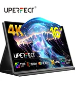UPERFECT 16" 4K UHD Portable Monitor 16:10 3840*2400P 1200Nits USB-C HDMI External Gaming Display with DC Eyes Care for MAC PC