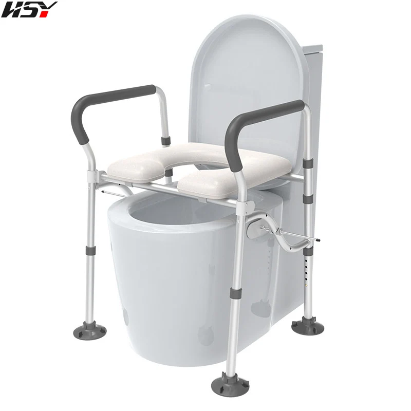 Toilet Safety Rails for Seniors Adjustable Detachable Toilet Safety with Handles for Elderly and Disabled 300LBS Handicap