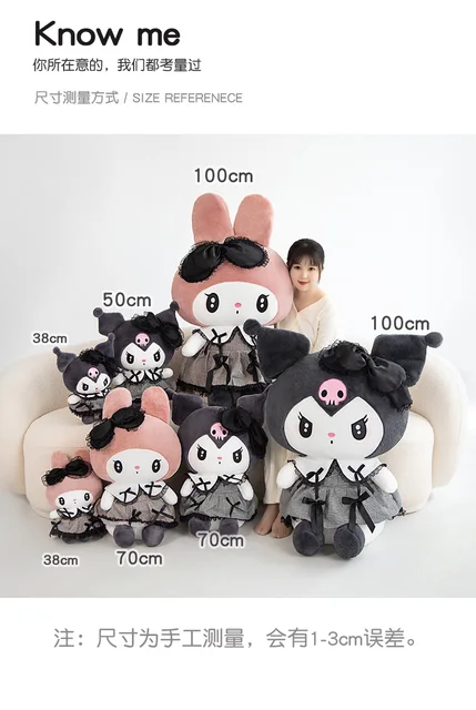 Sanrio Black Kuromi Mymelody Plush Stuffed Dolls Kawaii Cartoon Sofa  Cushion Pillow Dark Gothic Lace Toy Birthday Gift For Girls From 3,16 €