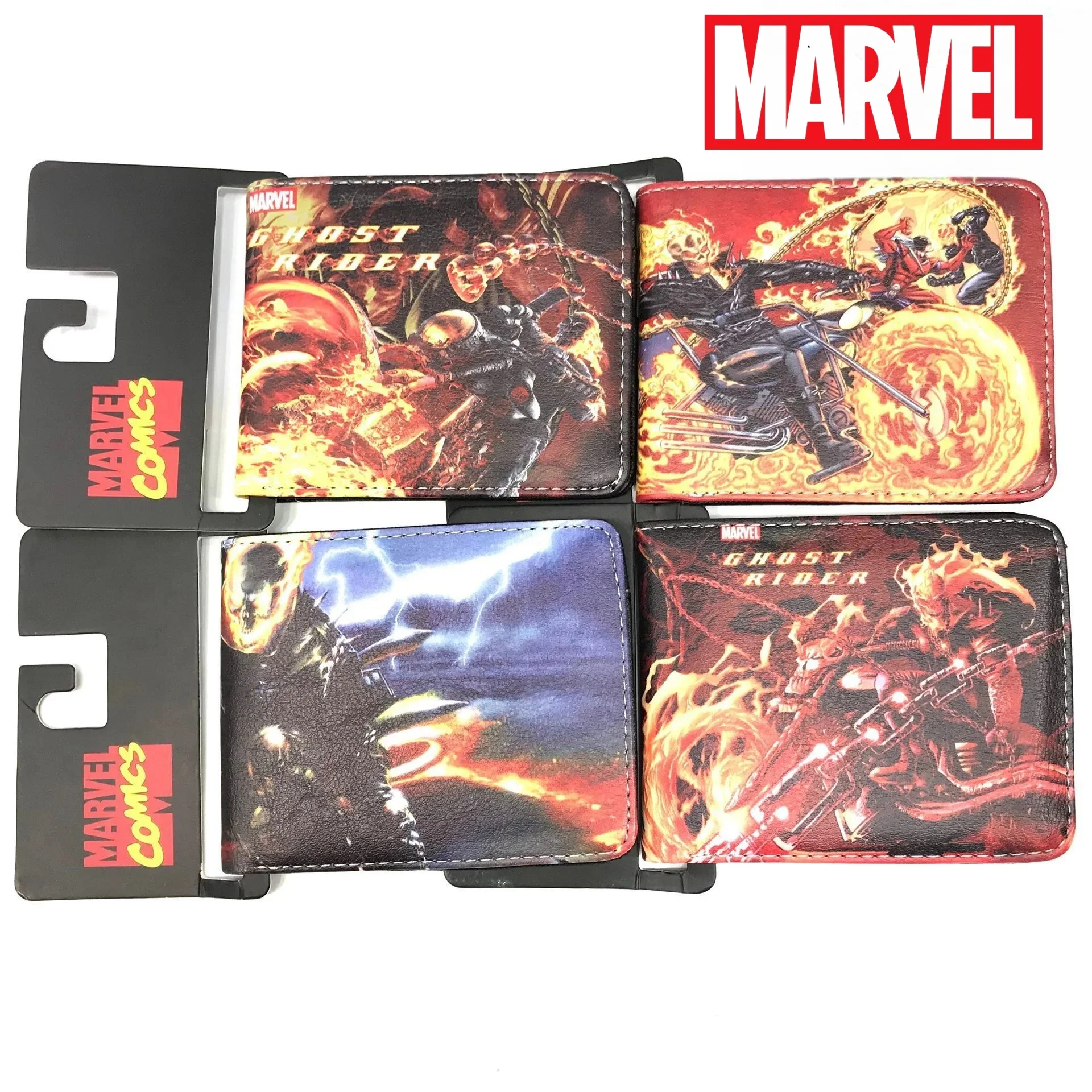 

Disney Marvel Ghost Rider Wallet Action Anime Figures Ghost Rider Men's Wallet High Quality PU Two Fold Wallet Birthday Gifts