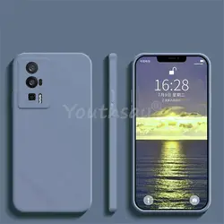 Sleek Silicone Liquid Phone Cover - Durable TPU Protector Case for POCO X5 Pro 5G (Lavender Grey)