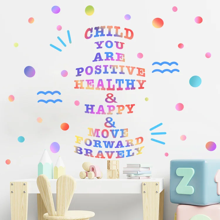 Farbe Inspirierende Zitate Englisch Wandaufkleber Für Schule Klassenzimmer Dekor Wandbild Kinderzimmer Dekoration Selbstklebende Home Aufkleber – Detail 6