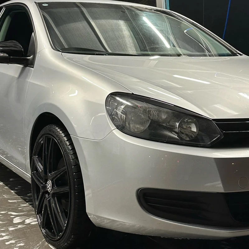 VW 골프 6 MK6 GTI GTR 2008-2013 자동차 액세서리 블랙 헤드 라이트 눈썹 눈꺼풀 커버 장식 트림에 적합