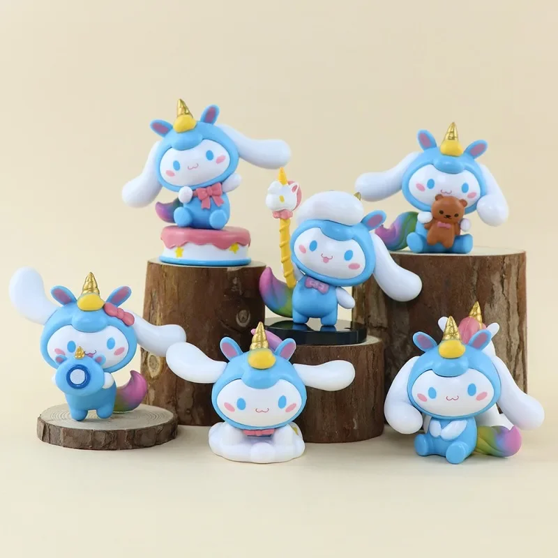 

Новинка, кавайная игрушка Sanrio Cinnamoroll, мультяшное настольное украшение, аксессуары для автомобиля, милый подарок, Коллекционирование