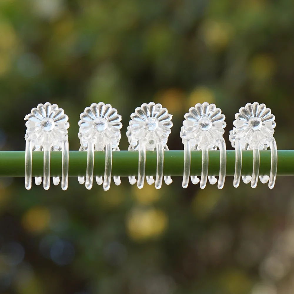 50-1000PCS Transparent 5 Claws Orchid Clips Plastic Butterfly Flowers Support Clear Fixer for Garden Vine Stem Plants Climbing