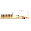 1pcs Wood Handle Brass Wire Copper Brush for Industrial Devices Surface/Inner Polishing Grinding Cleaning 6x16 Row Brushes 4