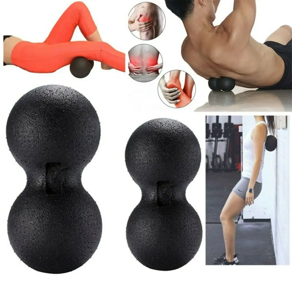 Description Picture 3 of itemNew 4/1PC Fitness Massage Ball Set Yoga Roller Double Lacrosse Mobility Ball for Myofascial Physical Therapy Deep Tissue Massage