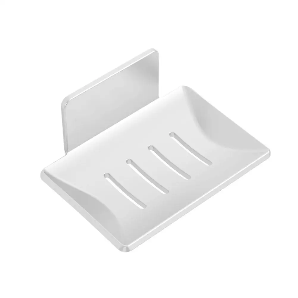 Soap Holder Aluminum Alloy Bathroom Soap Dish Drain Water Wall Mounted Box