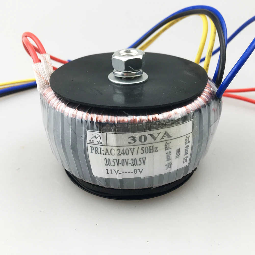 

30W Toroidal Transformer Power Amplifier Transformer 240V to Double 20V Single 11V Power Amplifier Audio Power Supply