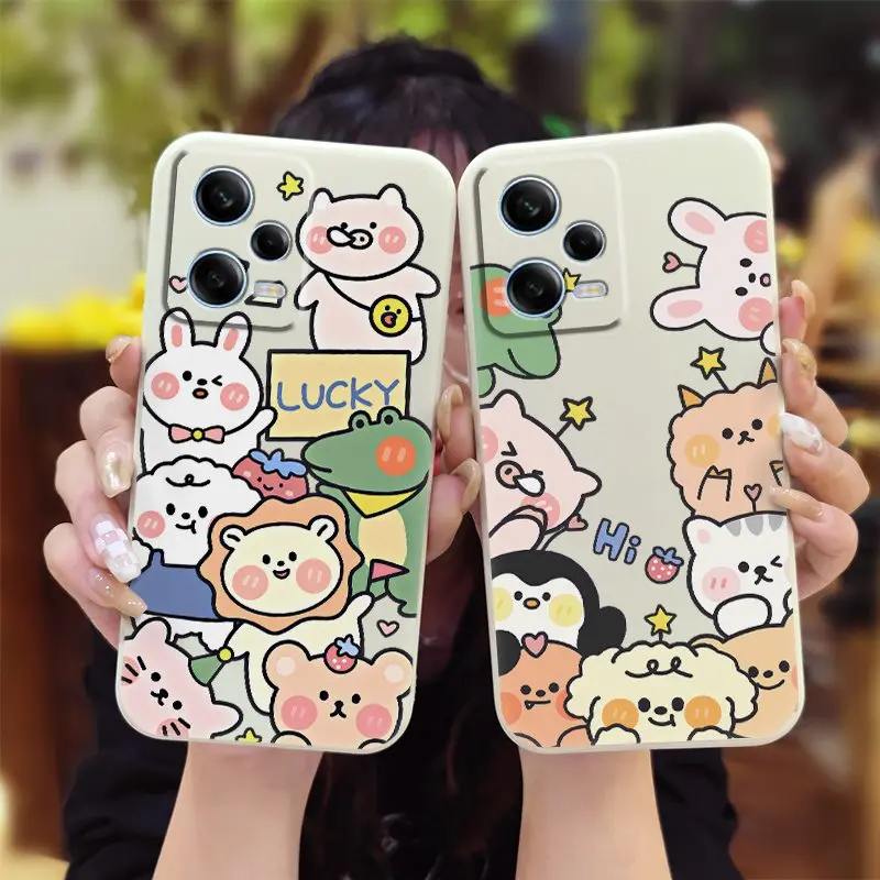 Custodia Per Telefono All Inclusive Con Fotocamera In Silicone Skin Feel Per Cover Posteriore Redmi Note12 Pro 5G Simplicity