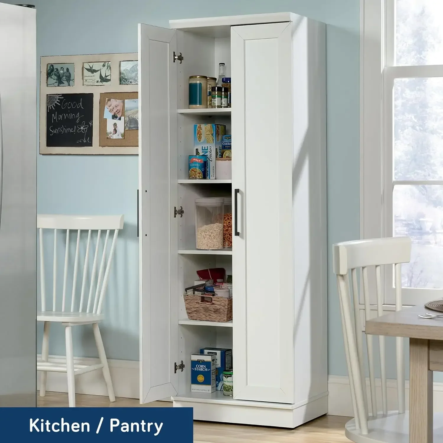 NEW-HomePlus Storage Cabinet/ Pantry cabinets, Soft White finish