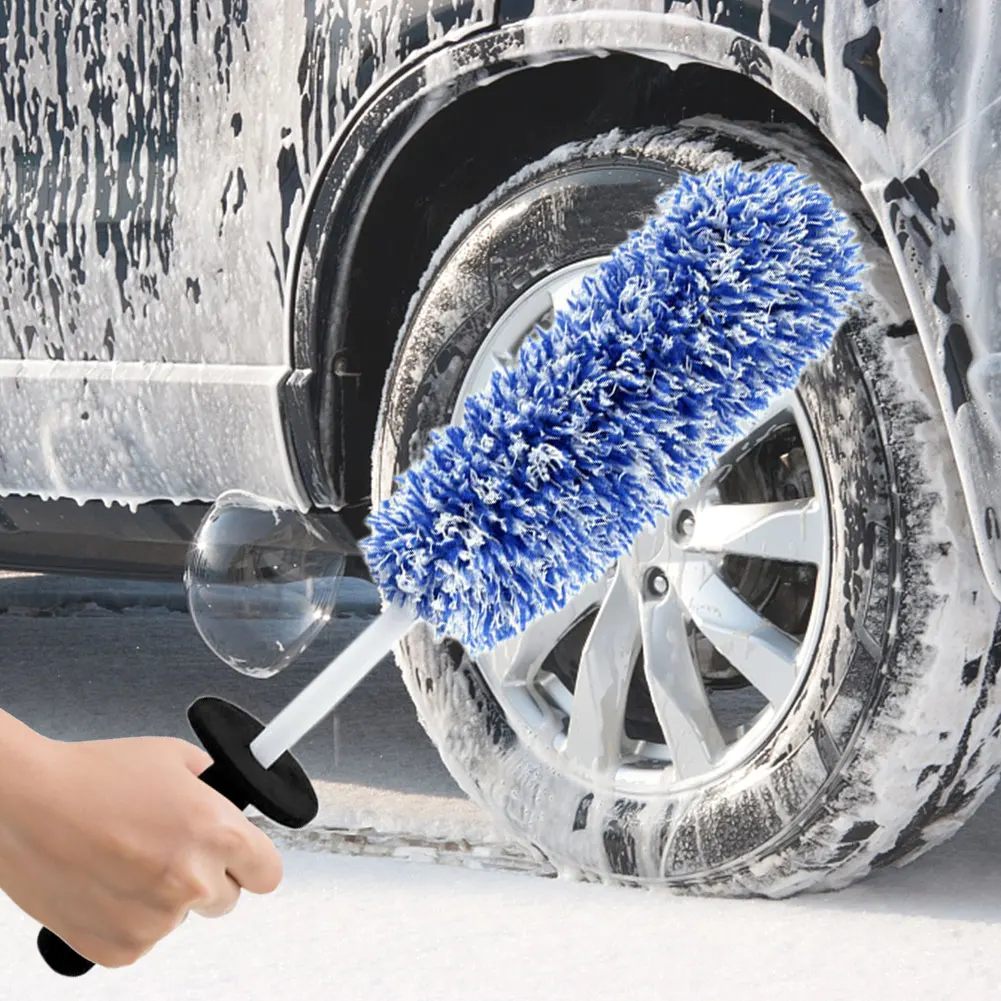 Tire Cleaning Brushes Microfiber Car Wheel Hub Cleaner Soft Car Cleaning Brush Tools for Car