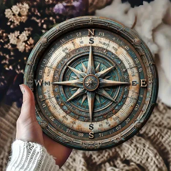 Nautical Compass Wooden Decor 1
