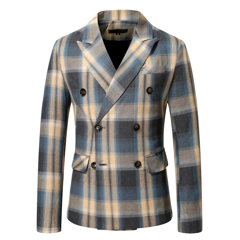 

Spring Men's High Quality Casual Suit Jacket Jacket/Men's Double Breasted Decorative Slim Fit Suit High Quality Men's Wear