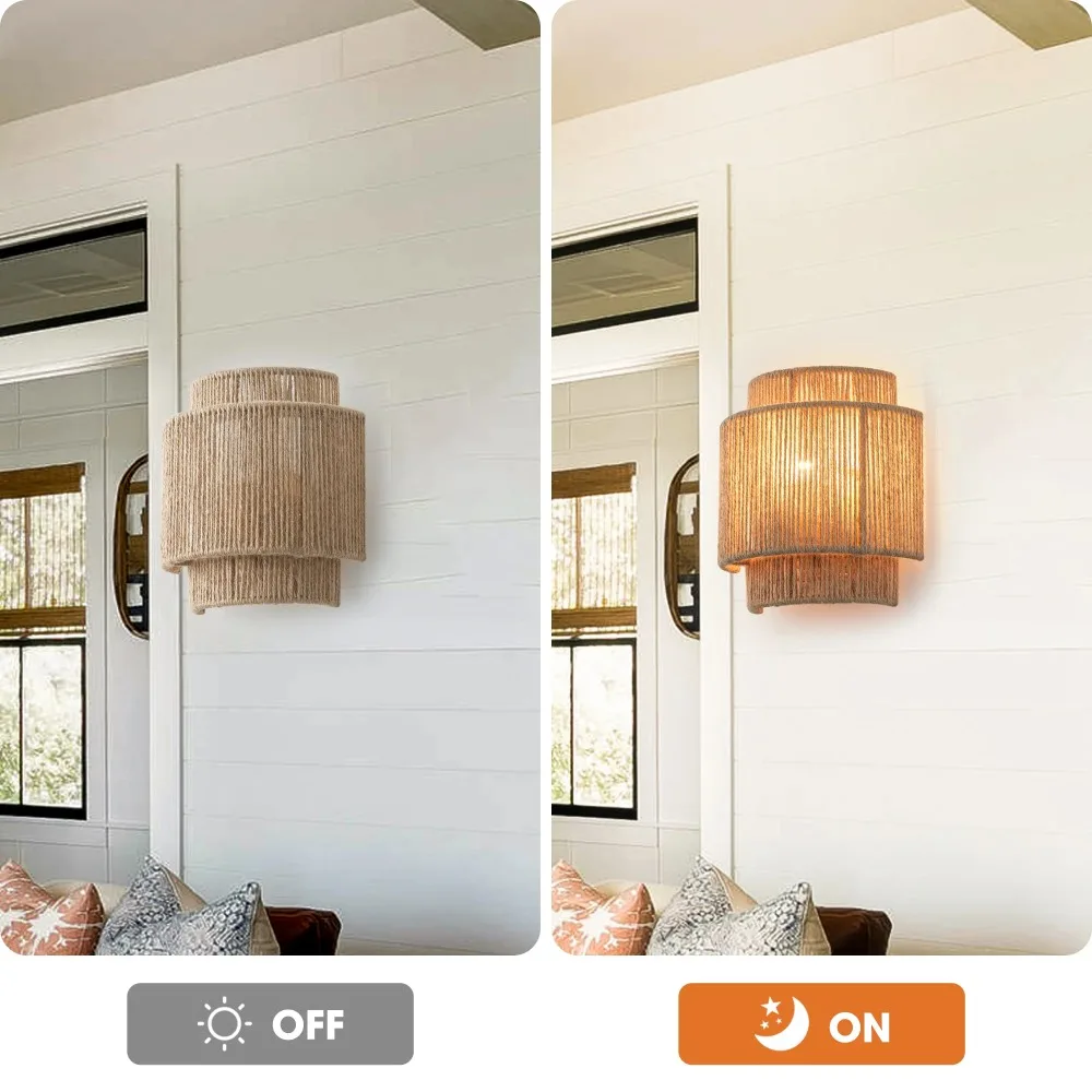 Boho Twine Wall Sconce 4