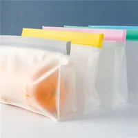 PEVA Food Storage Bag Leakproof Top Vertical Reusable Frozen Sandwich Self-sealing Silicone Bag Food Preservation 1