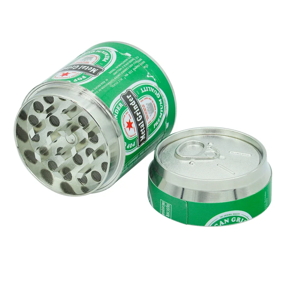 42mm Zip top Can grinder with 3 layers of zinc alloy material for food grinding compact and portable