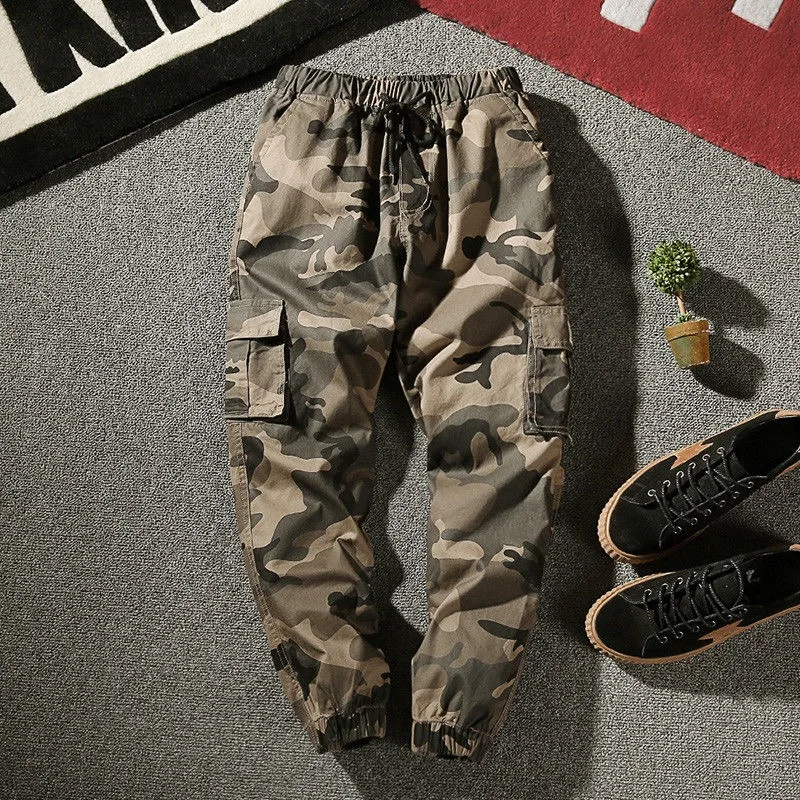 Joggers Cargo Pants Men Harem Pants Multi-Pocket Camouflage Man Cotton Sweatpants Streetwear Casual Plus Size Trousers M-7XL cotton work pants military cargo pants casual tooling pants casual sweatpants cargo pants