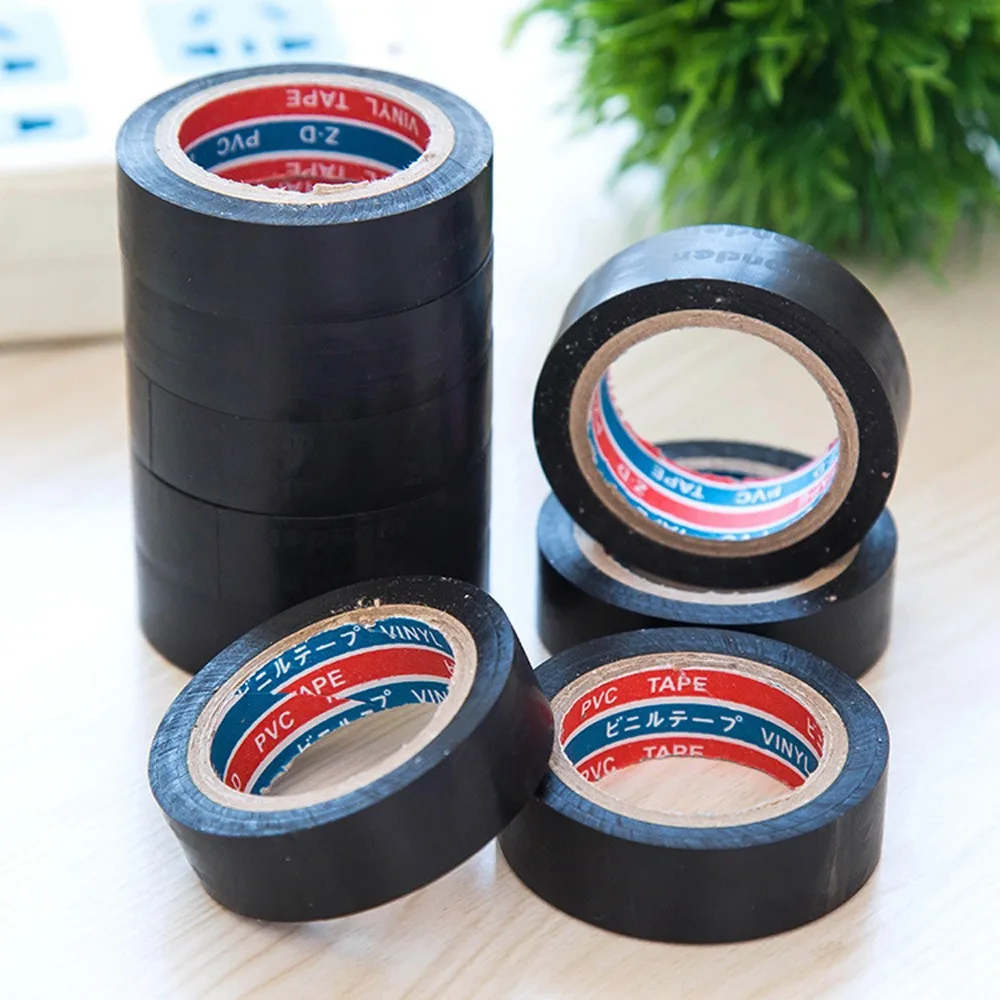 Premium Black PVC Electrical Insulation Tape - Flame-Retardant, Waterproof, Self-Adhesive