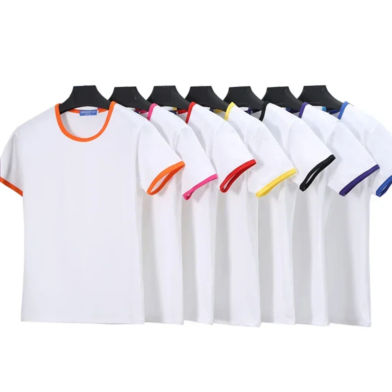DIY Custom Your LOGO Image Polyester Tees Summer Raglan Short Sleeve Tops Adult Kids Blank White T-shirt Family Matching Outfits 2