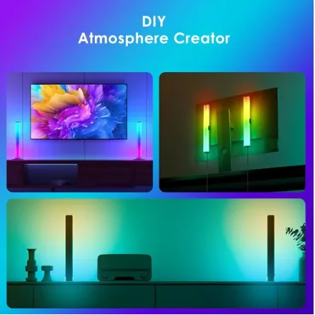 Vibrant RGB LED Light Bar with Dynamic Music Sync and USB Connectivity