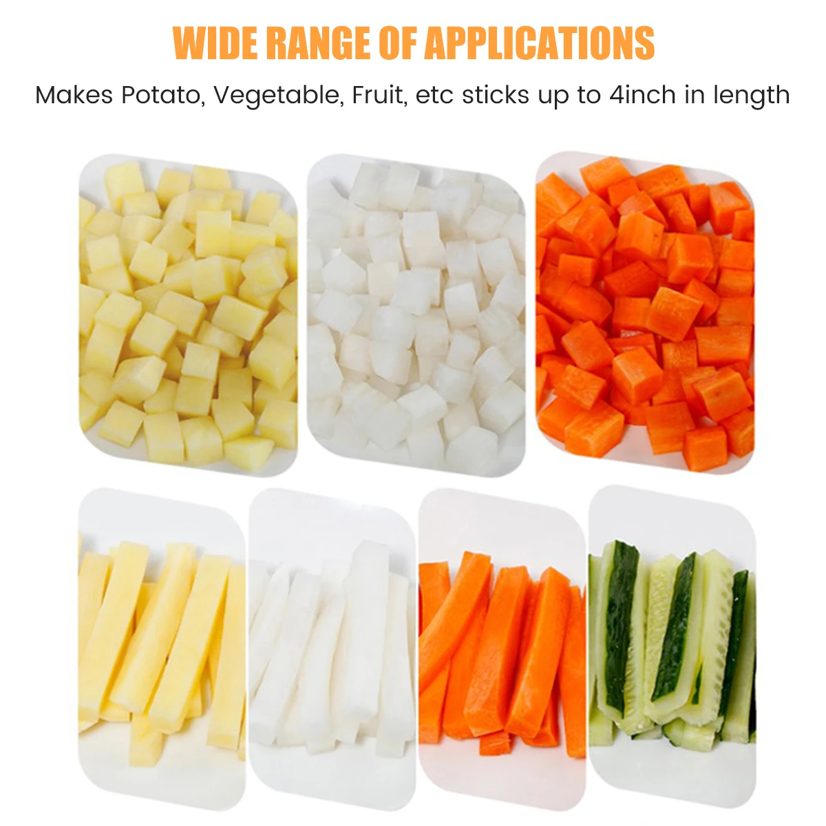 French fries cutter stainless steel blade multifunctional vegetable fruit chopper kitchen tools fries maker vegetable slicer