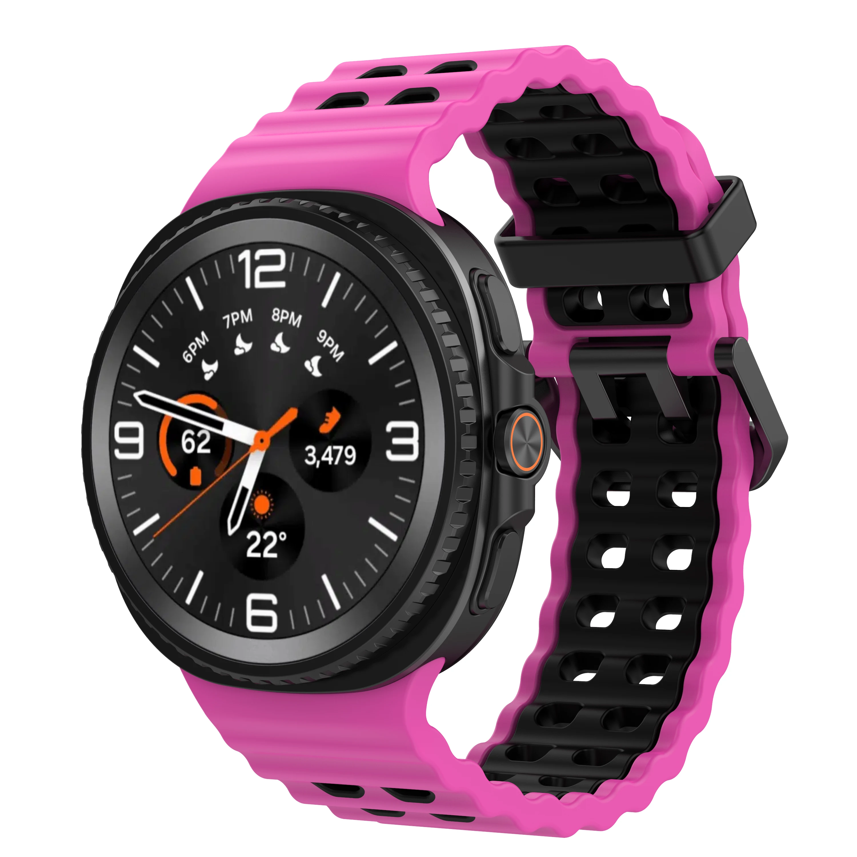 Two-Tone Breathable Marine Silicone Sport Strap