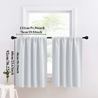1Panel Short Tier Sheer Curtains Kitchen Drapes Rod Pocket Non-See-Through Window Curtains for Bathroom/ Cortinas Rusticas 2
