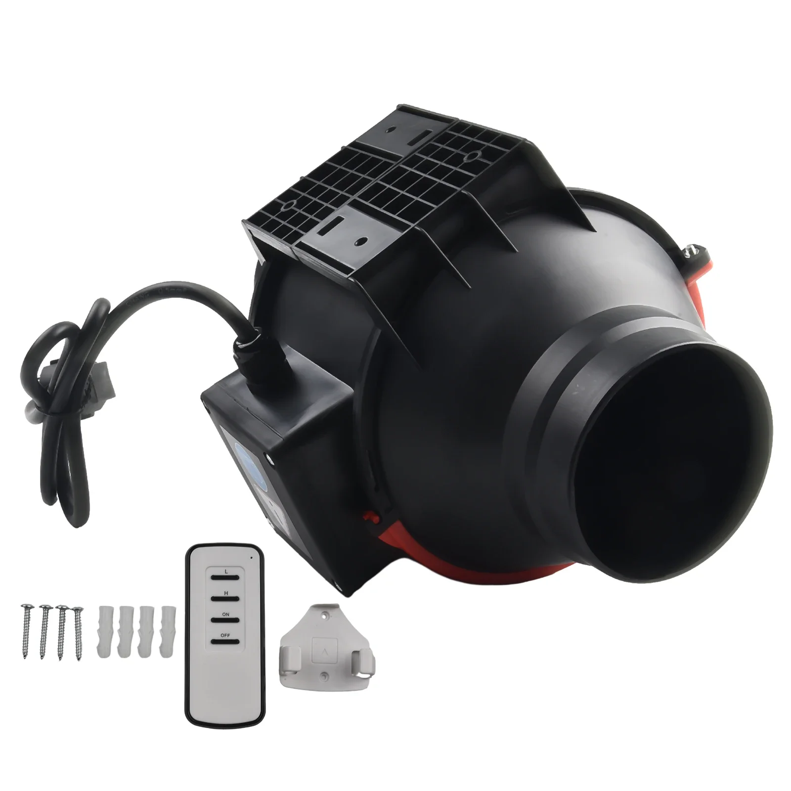 1Pcs Flue Fan 100mm Speed Control Mixed Flow Inline Fan 45W 48W 220V Exhaust Fans ventilation fan