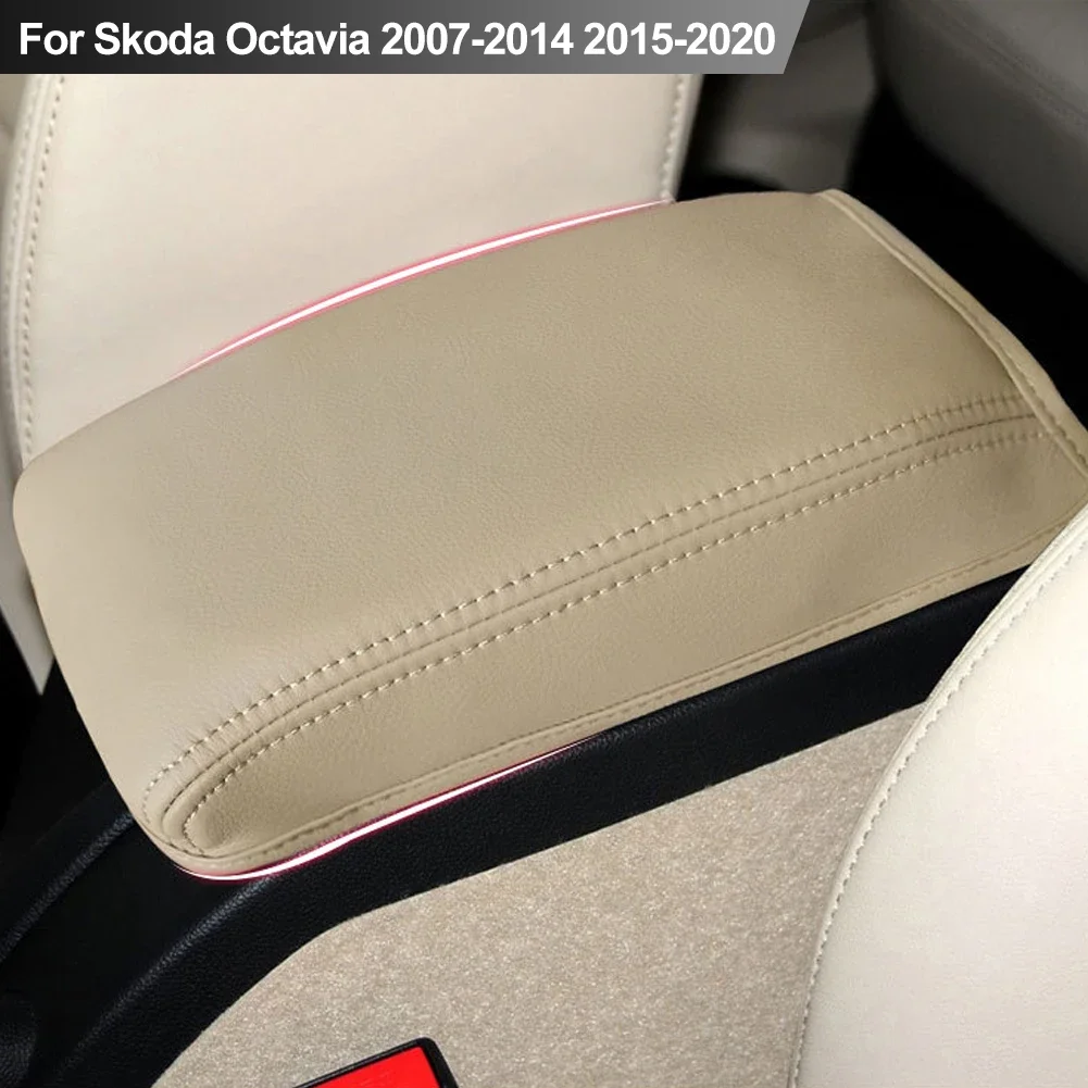 Enhanced Car Armrest Box Center Console Microfiber Leather Cover