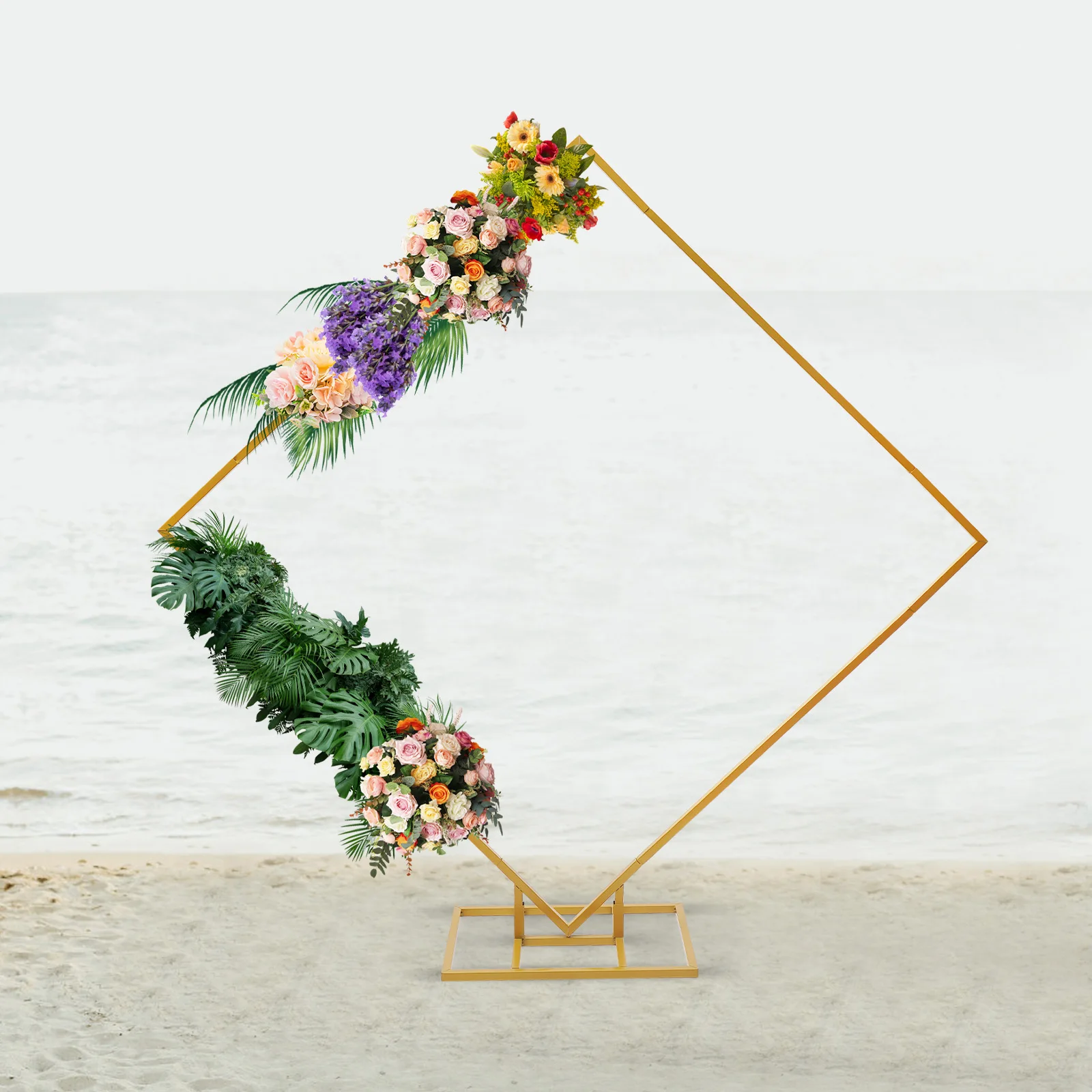 

6.6FT Square Metal Circle Wedding Balloon Arch Stand kit for Birthday Party Graduation Ceremony Anniversary