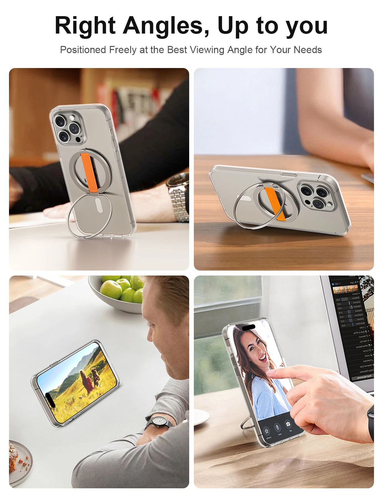 Magsafe 전화 홀더 iPhone 13 14 15에 적합한 EWA 강력한 자기 전화 홀더 306 °   오리엔테이션 휴대폰 홀더