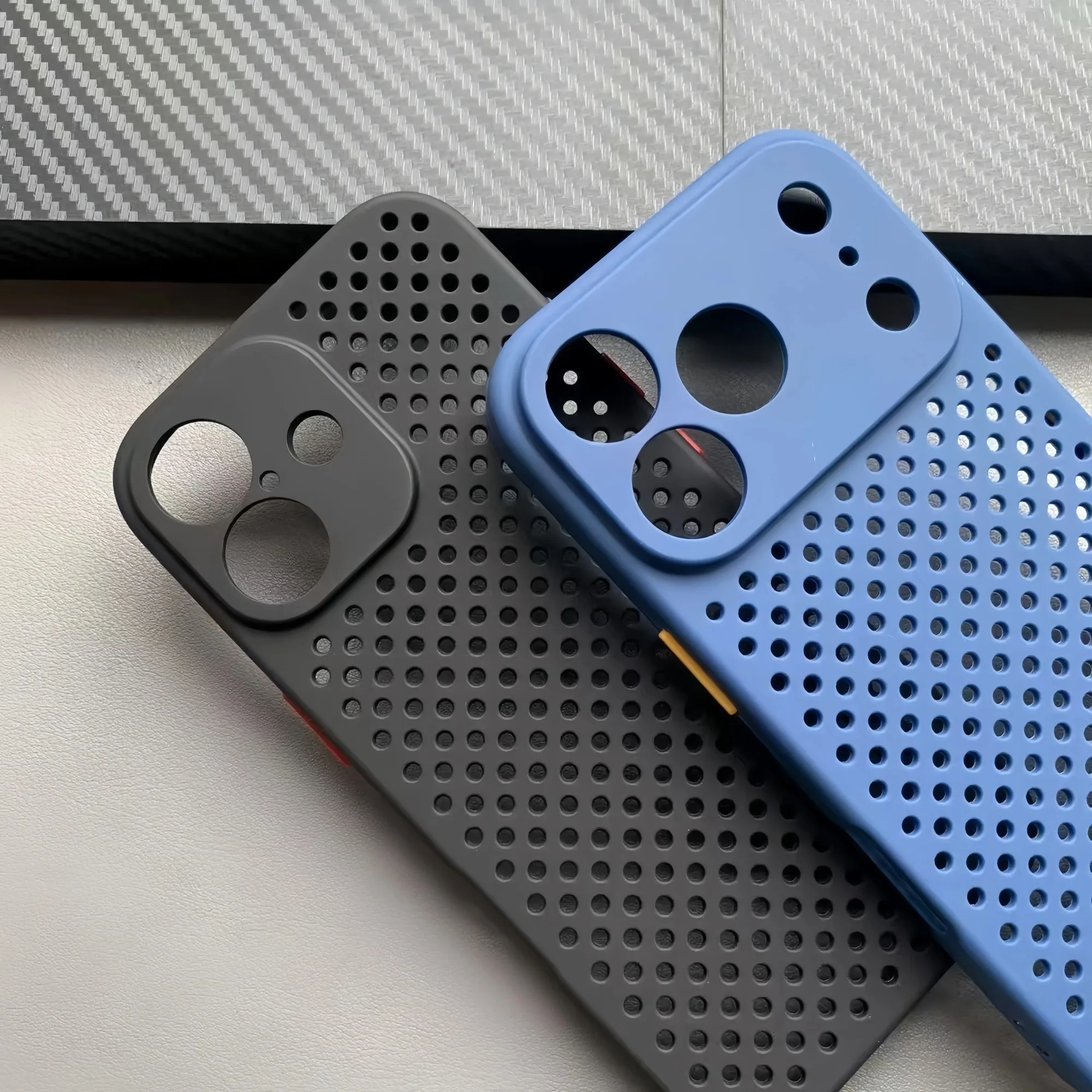 Breathable Cooling Silicone Phone Case with Shockproof Matte Bumper Cover