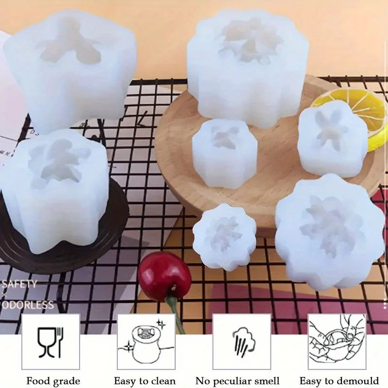 9pcs-DIY Succulent Plant Silicone Mold - Cactus Candle Mold Silicone, Plant Handmade Silicone Mold, Resin Art and Decoration