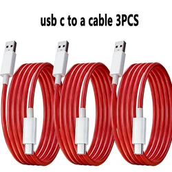 High - Speed 100W USB - C Charger Cable - 3 Pack - 1m (Usb C to A 3PCS)