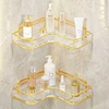 Luxury Acrylic Bathroom Shelf without Drilling Corner Shelf For Shower Kitchen Toilet Skincare Organizer Bathroom Accessories 1