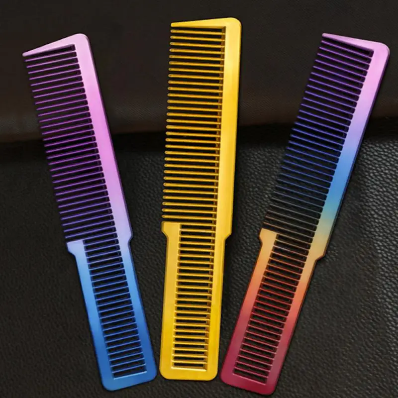 Men Barber Flat Top Fading Comb Blanc Professionnel Coiffure Peignes  Anti-Statique Coupe De Cheveux Fade Comb Pratique Pratique Pour Salon  Coiffeur