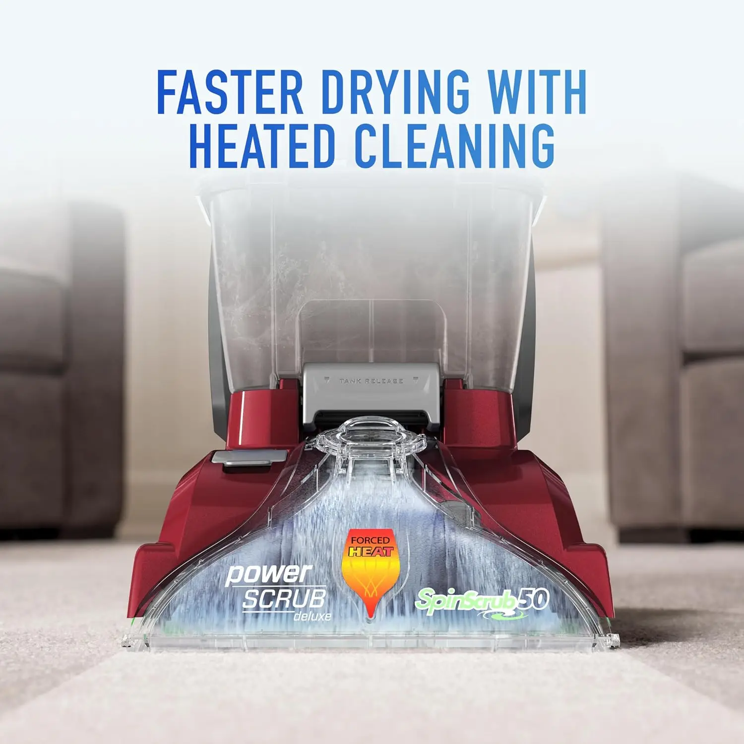 PowerScrub Deluxe Carpet Cleaner Machine, for Carpet and Upholstery, Deep Cleaning Shampooer, Carpet Deodorizer 3