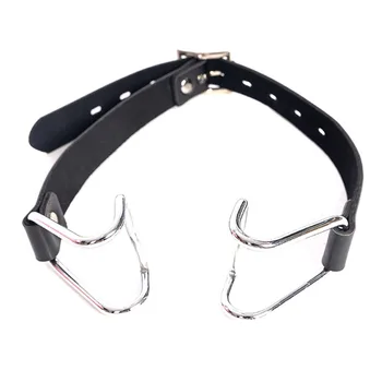 Harness Gag Spreader Bdsm Open Mouth Gags Metal Claw Hook Force For Women Couples Slave Bondage Wips Erotic Oral Sex Accessories 2