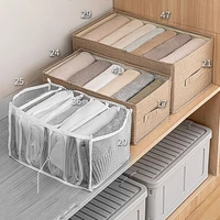 Large three-dimensional wardrobe fabric storage box clothes jeans storage box drawer-type household folding storage box 2