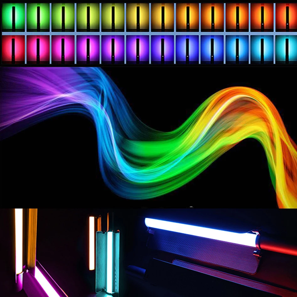 FIFAR RGB 비디오 라이트 스틱 지팡이 파티 다채로운 LED 램프 필 라이트, 휴대용 플래시 스피드 라이트, 사진 조명