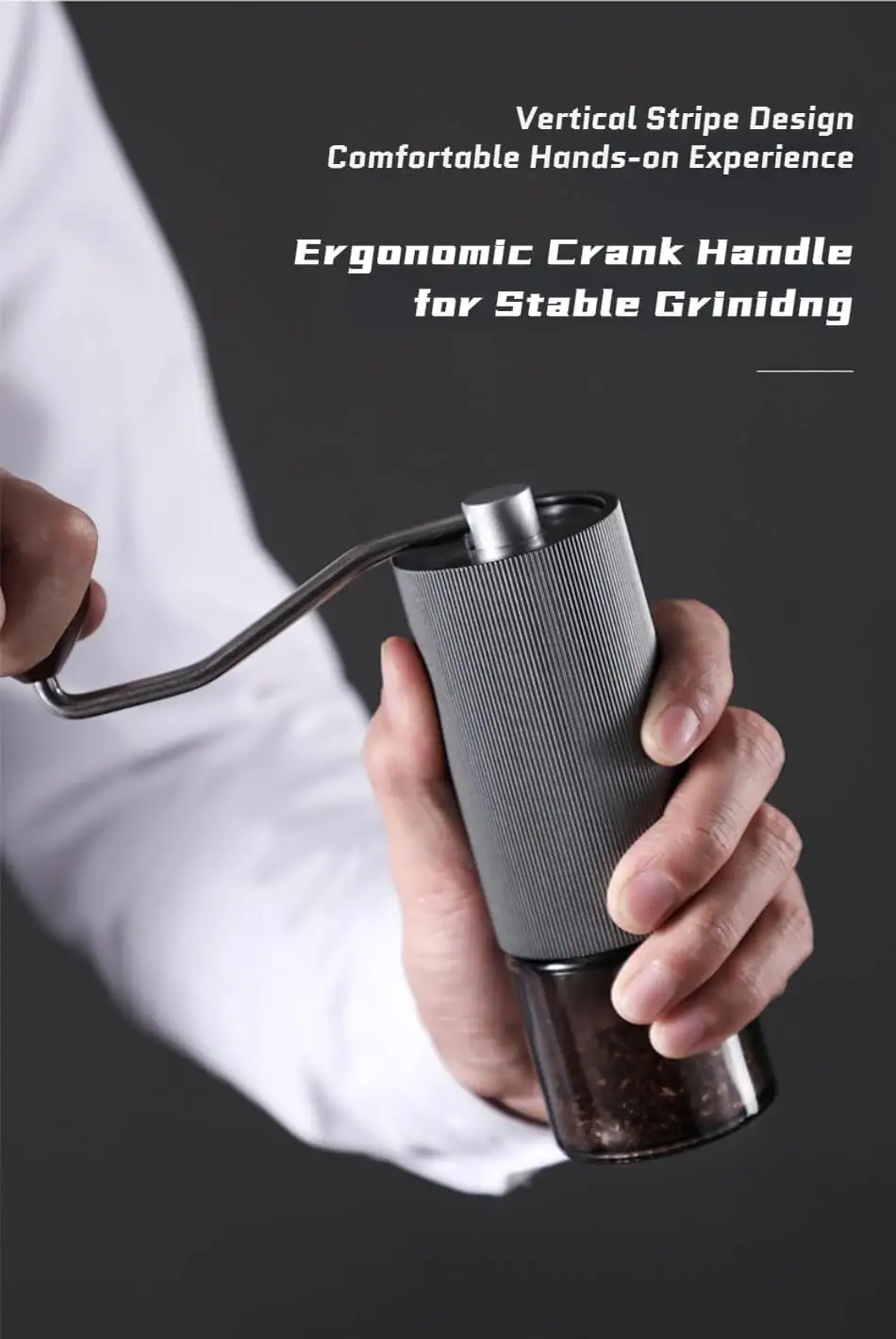 Sc358bf6e259c419d865b86d628a24c95i HERO Manual Coffee Grinder Stainless Steel Burr S02 Coffee Bean Milling Machine Portable High Quality Hand Mini Grinder Mills