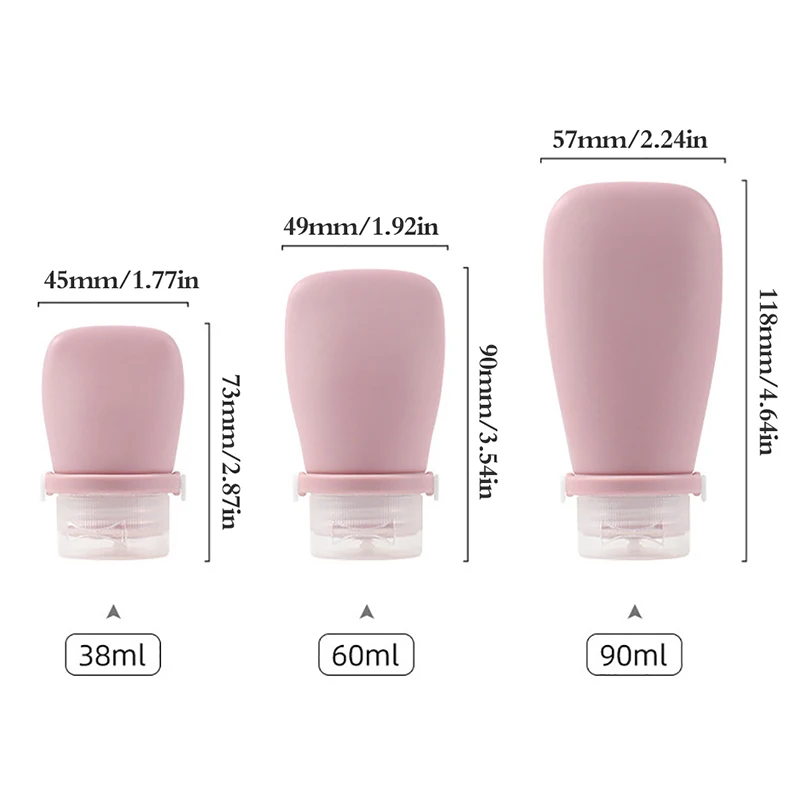 Leak-Proof Silicone Travel Bottles - Refillable Squeezable Containers for Toiletries and Liquids
