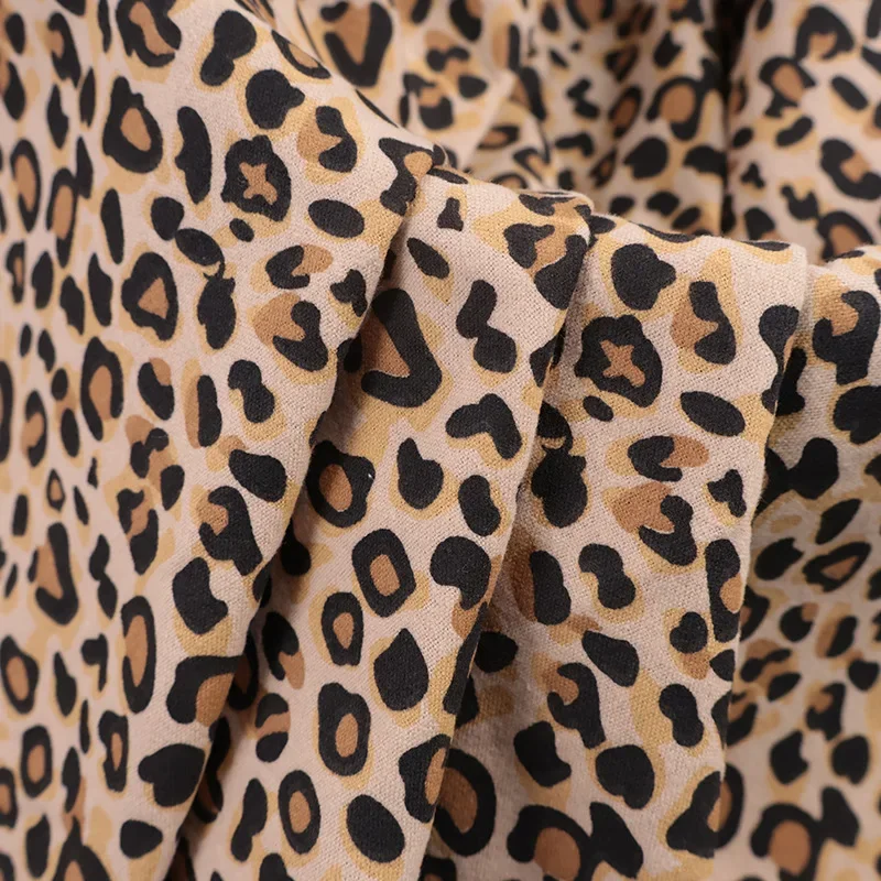 Cotton Flannel Printed Fabric Leopard Print Children's Casual Shirt Women's Shirt Material Soft Comfortable Eco-Friendly