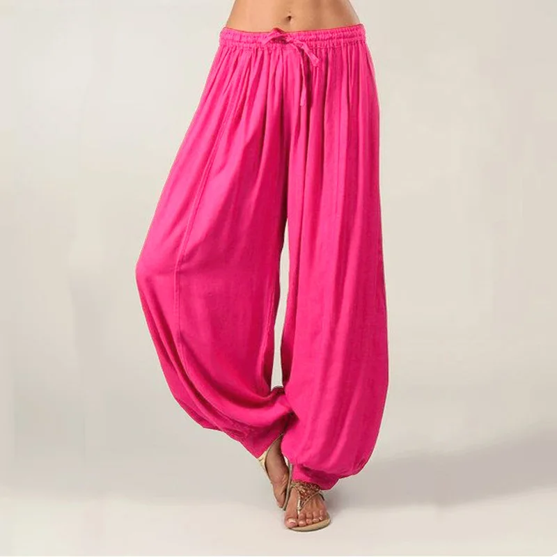 Urban Casual europäische und amerikanische Damen Baumwolle Straight Leg Pants Freizeit hose Harlan Hose