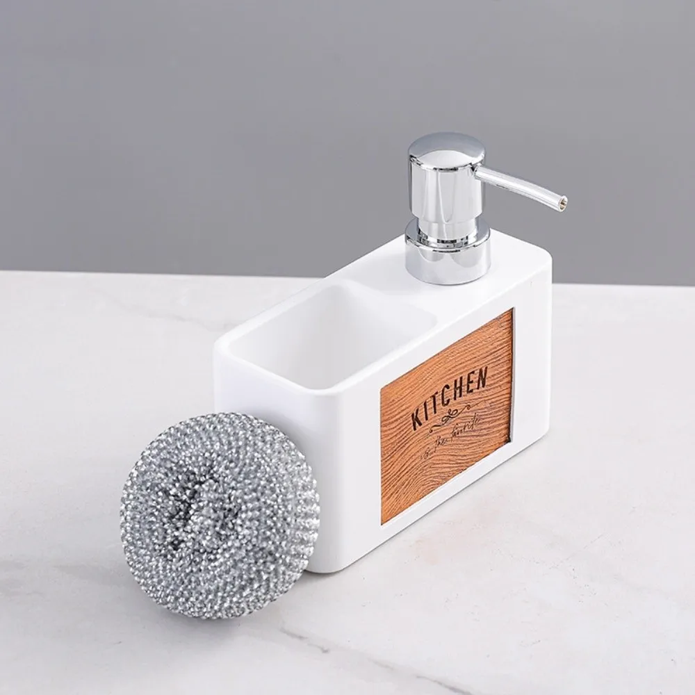 Multifunctional Pump Head Kitchen Soap Dispenser ABS 160ml Sponge Holder Press Sink Organizer Liquid Soap Dispenser Kitchen