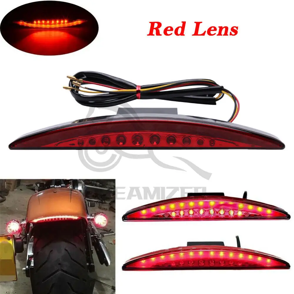 RedLEDBrakeTailLightForBikeMotocycleTouringSportsterXL883